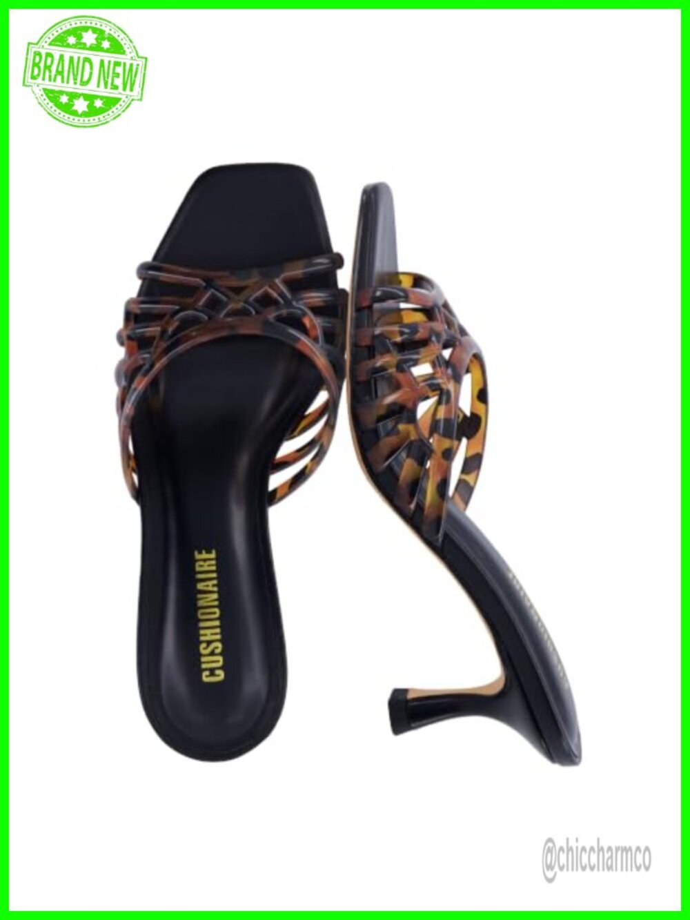 Glossy Jelly Kitten Heels, Chic Slip-On Mule with Square Toe
